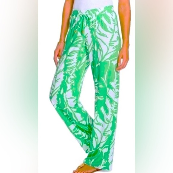 Lilly Pulitzer for Target Pants - Lilly Pulitzer for Target Rayon Palazzo Boom Boom Tropical Wide Leg Pants Sz S